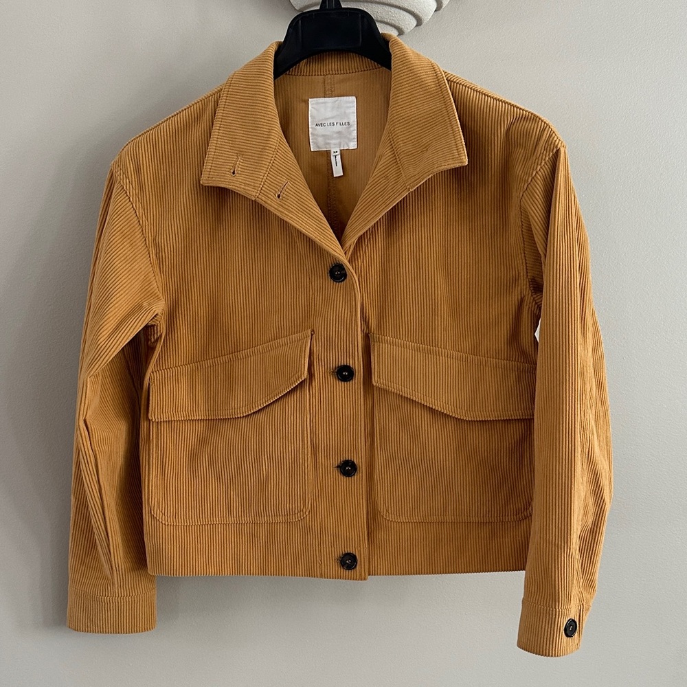 Avec Les Filles Camel Corduroy Utility Jacket